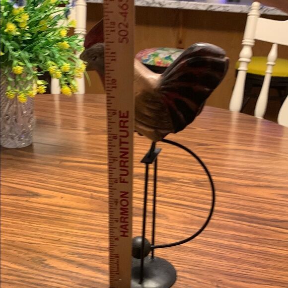 Vintage Rocking Balance Rooster Wood Sculpture - Picture 5 of 10